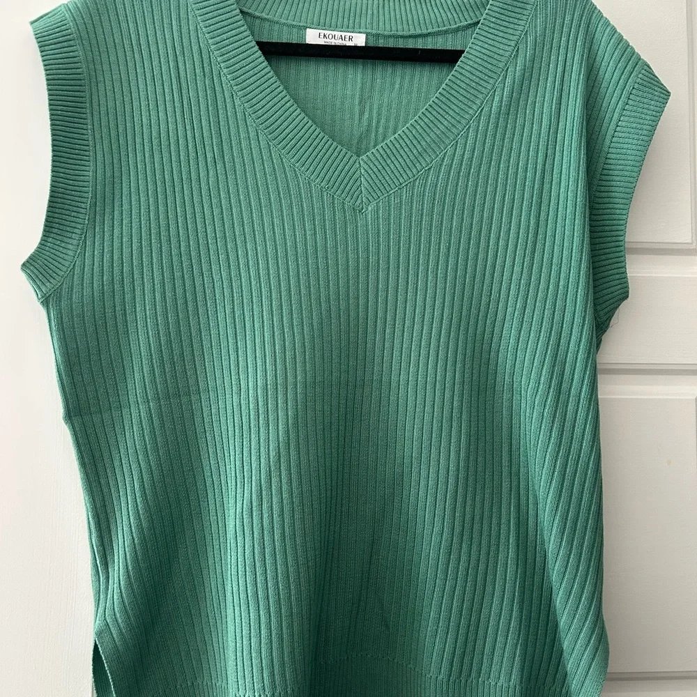 Green Ribbed Women's Matching Set - Picture 1 of 2